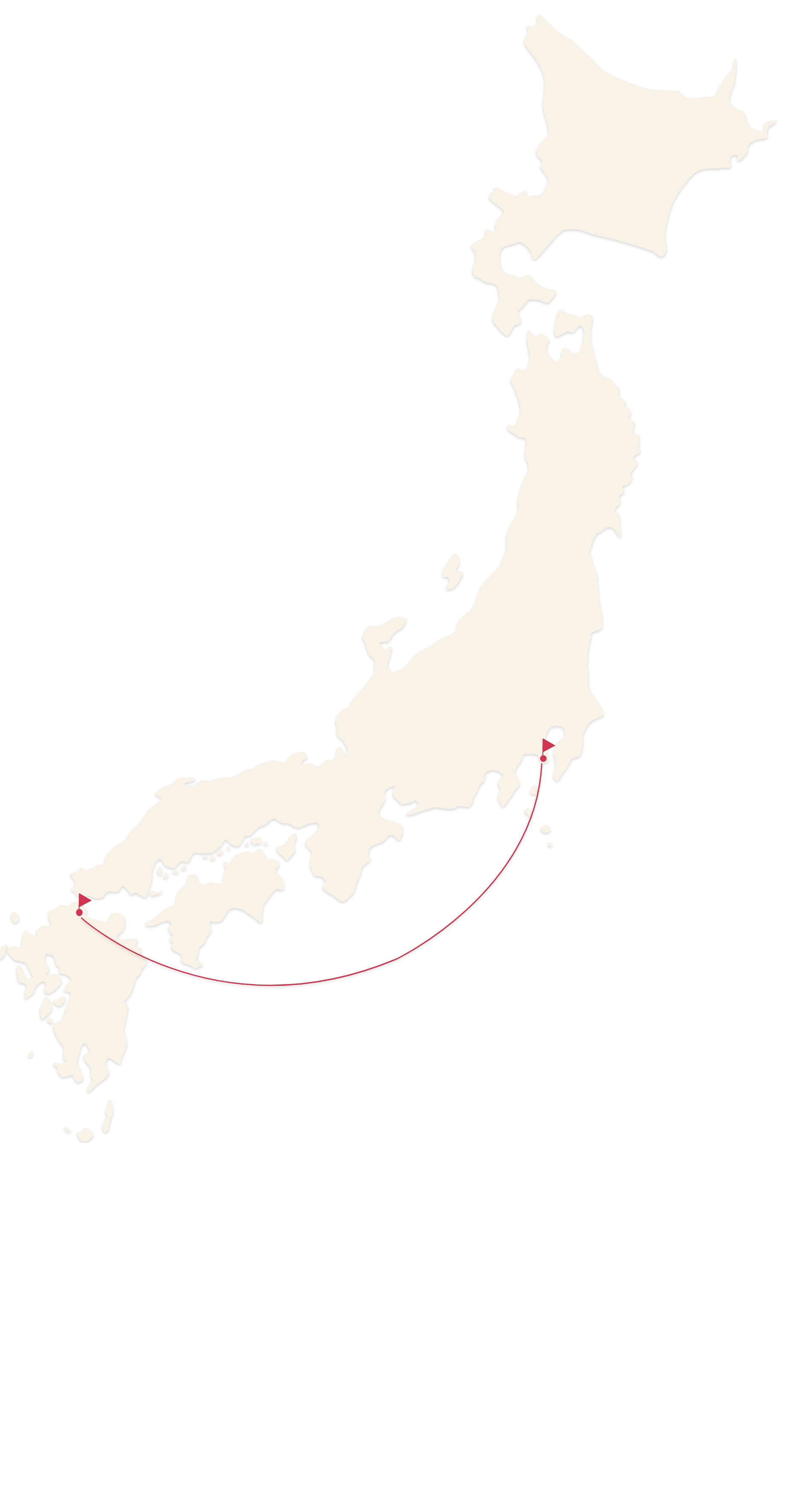 横須賀〜新門司間の航路図